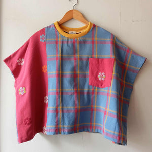 KASIYAHAN: CUT – OUT OF RED FLOWERS / EVELYN W/ RED FLOWERS POCKET & MUSTARD COLLAR