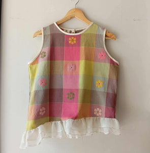 MAGANDA COLLECTION: MICHAELA W/ CRYSTALS / PIÑA  (NATURAL ) RUFFLES
