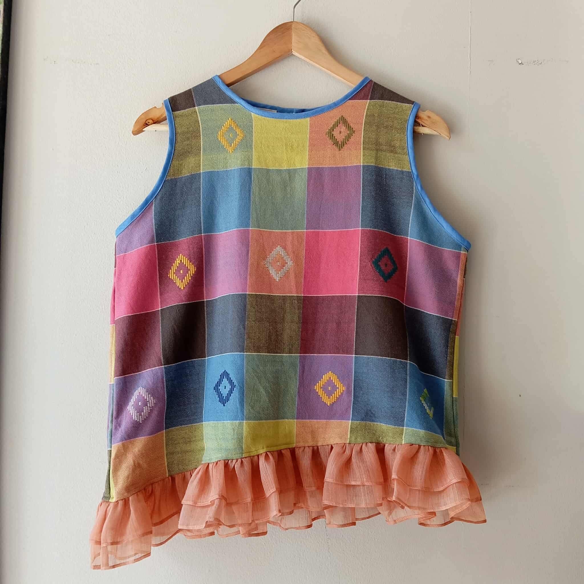 MAGANDA COLLECTION: CLAUDIA W/ PIÑA ( SALMON ) RUFFLES