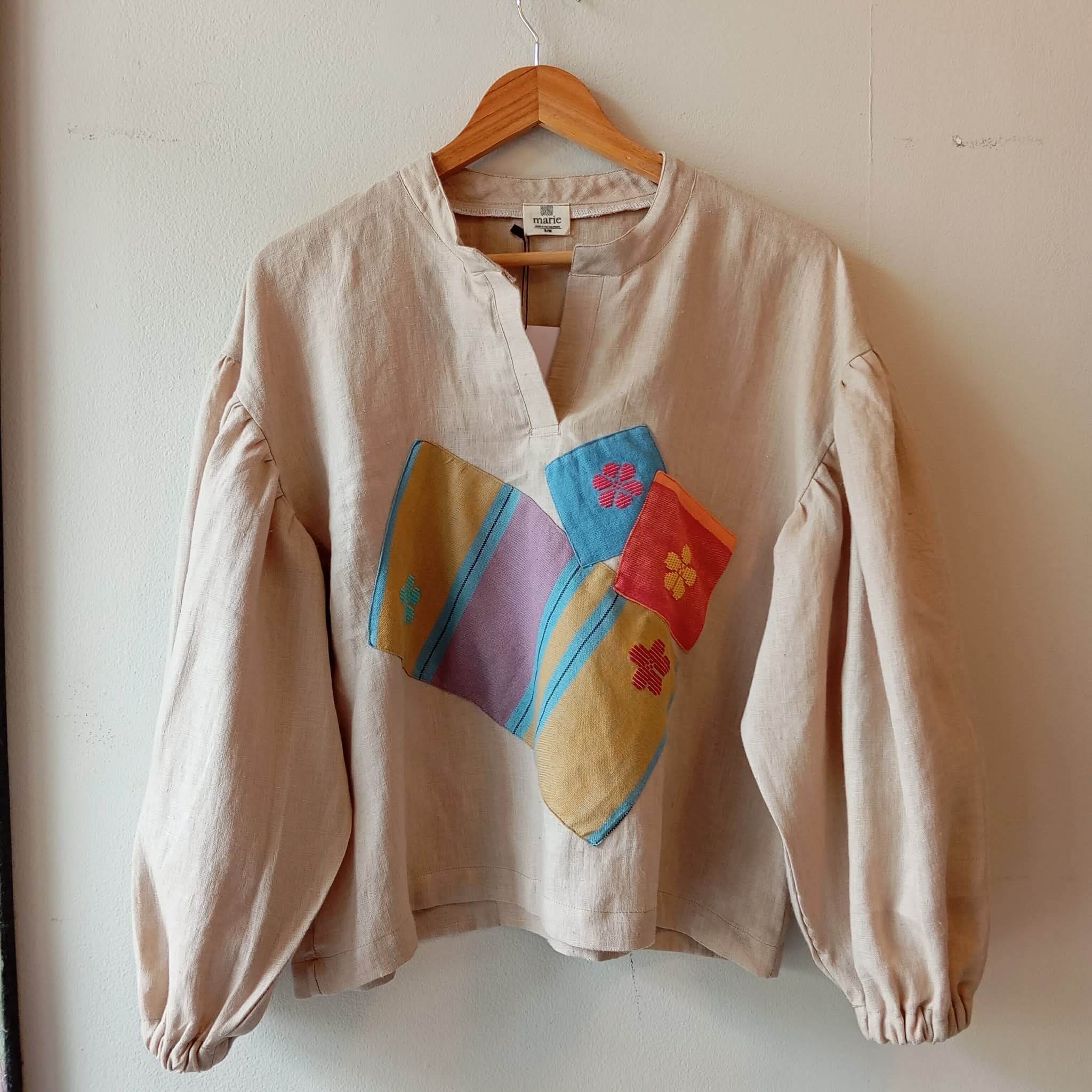 MADAYAW: Sand linen full w/ patches