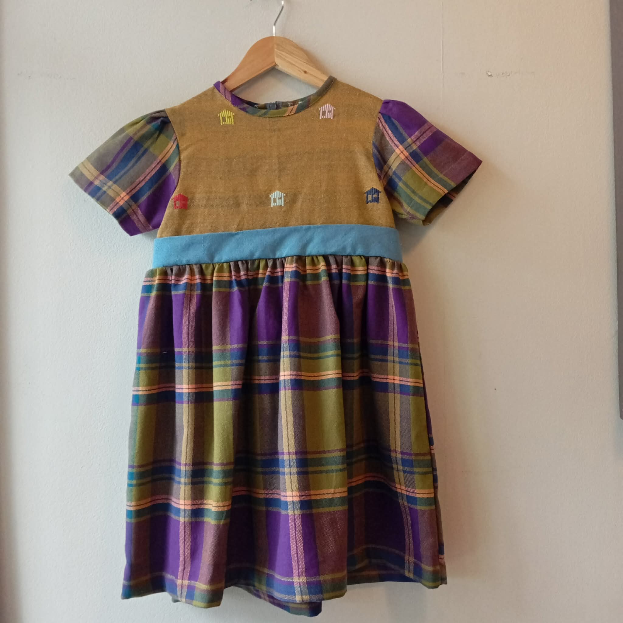 LITTLE MARIE: MUSTARD BAHAY KUBO W/ LILY SLEEVES & SKIRT