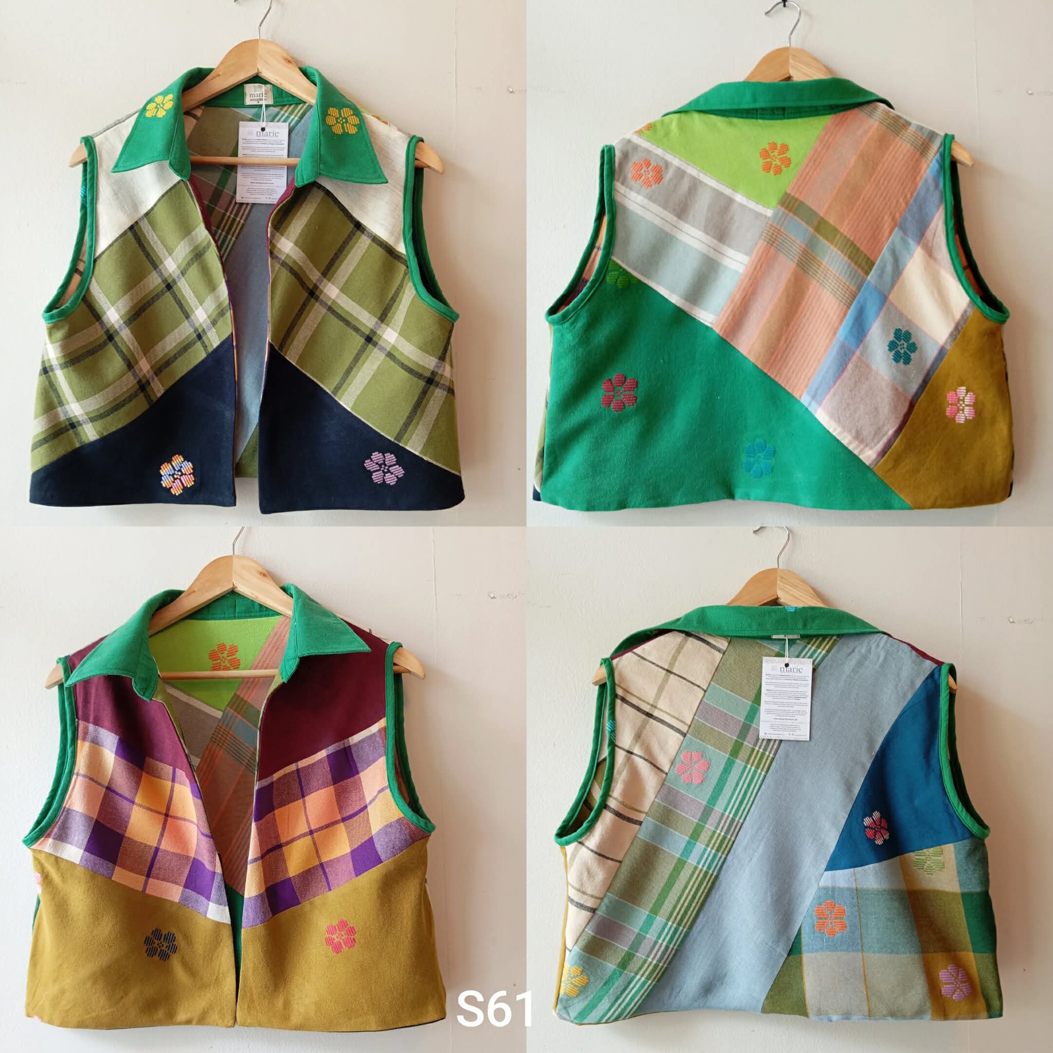 MASINING V1: REVERSIBLE S61 W/ NEW OLIVE FLOWERS COLLAR