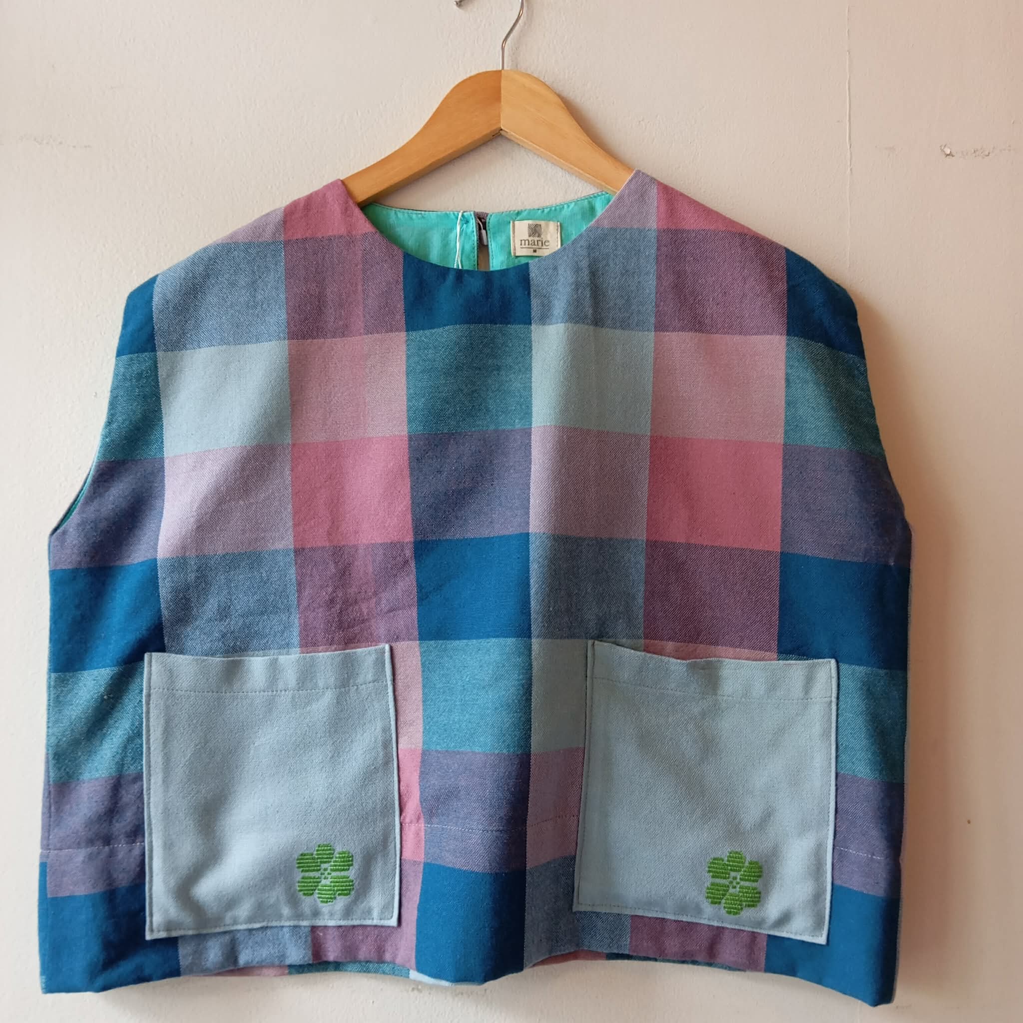 KALAYAAN: ROGELIA W/ LIGHT DENIM BLUE FLOWERS POCKET