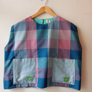 KALAYAAN: ROGELIA W/ LIGHT DENIM BLUE FLOWERS POCKET