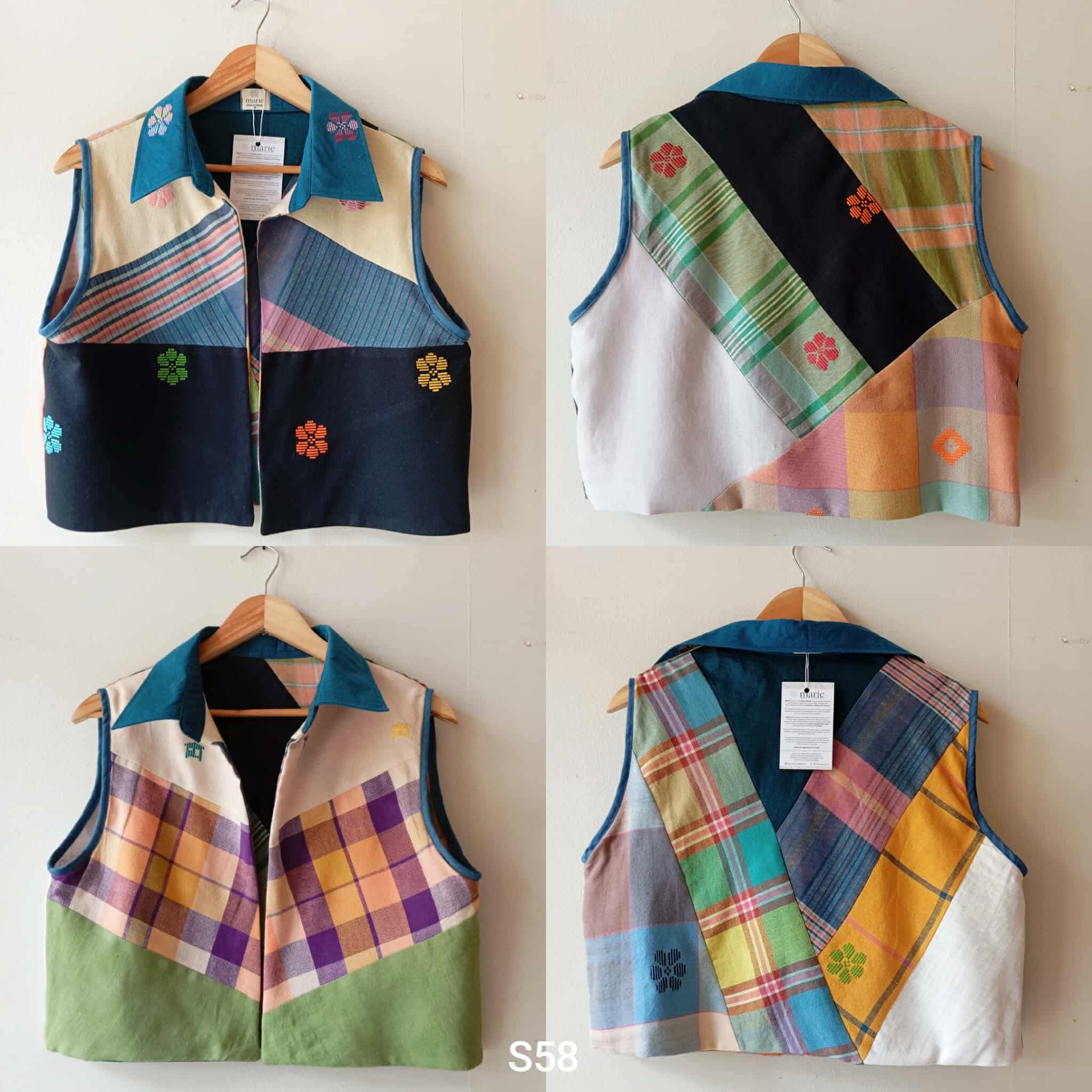 MASINING V1: REVERSIBLE S58 W/ DARK TEAL FLOWERS COLLAR