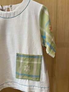 CLASSIC V2: White plain with pocket w/ serina flowers sleeves
