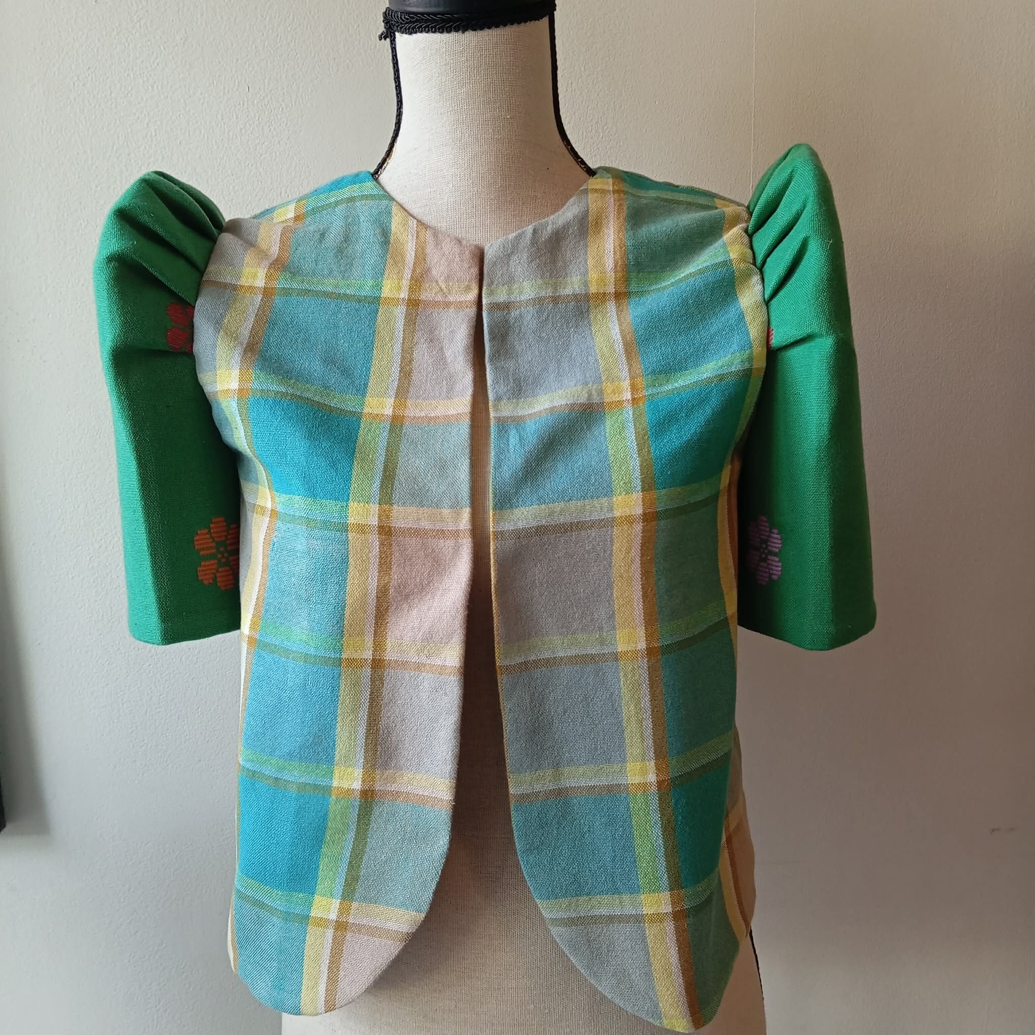 BOLERO: RACHELLE FULL W/ GREEN FLOWERS SLEEVES