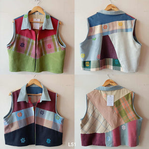 MASINING V1: REVERSIBLE L51 W/ DENIM BLUE FLOWERS COLLAR