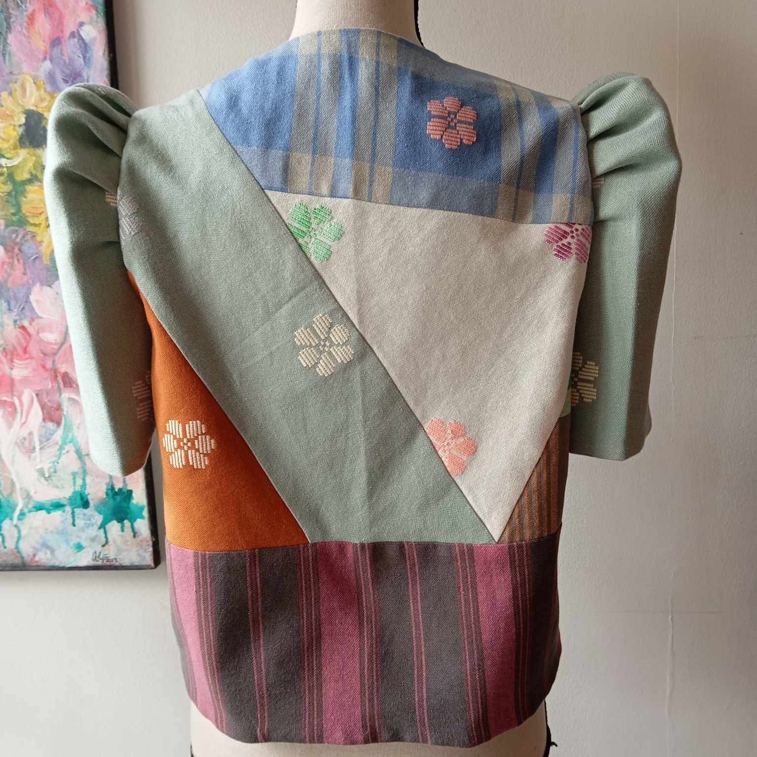 BOLERO: RETASO M36 W/ CELADON FLOWERS SLEEVES