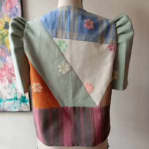 BOLERO: RETASO M36 W/ CELADON FLOWERS SLEEVES