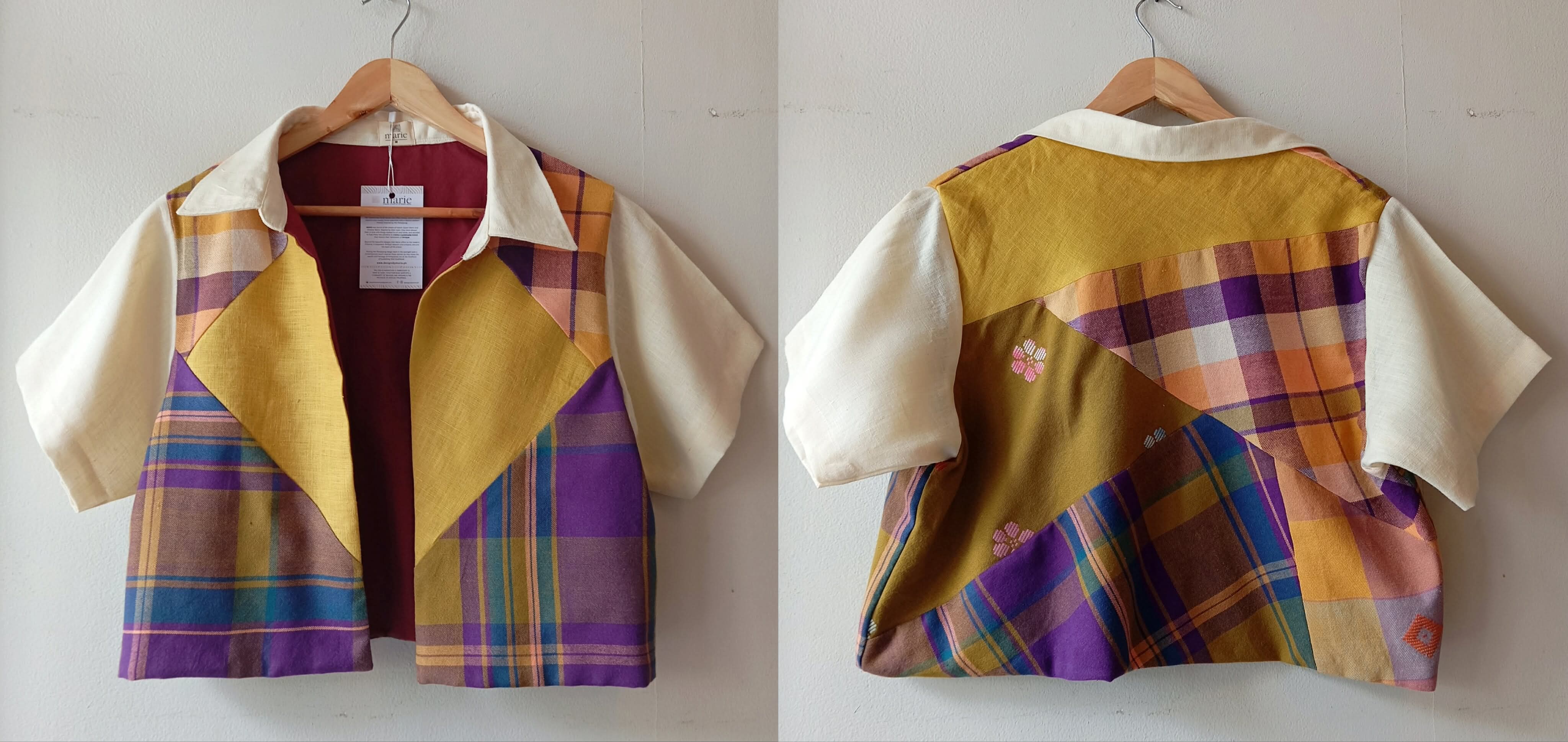MALAYA COLLECTION: RETASO M3 W/ CREAM LINEN SLEEVES & COLLAR