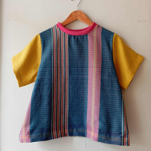 PAMANA V2: JILLIAN W/ MIMOSA YELLOW LINEN SLEEVES / PINK COLLAR