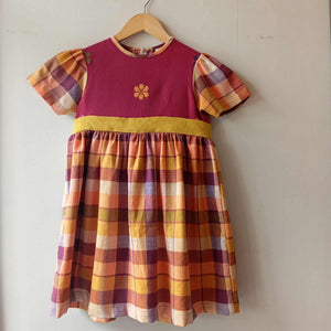 LITTLE MARIE: RED BUD FLOWERS W/ NINA SLEEVES & SKIRT