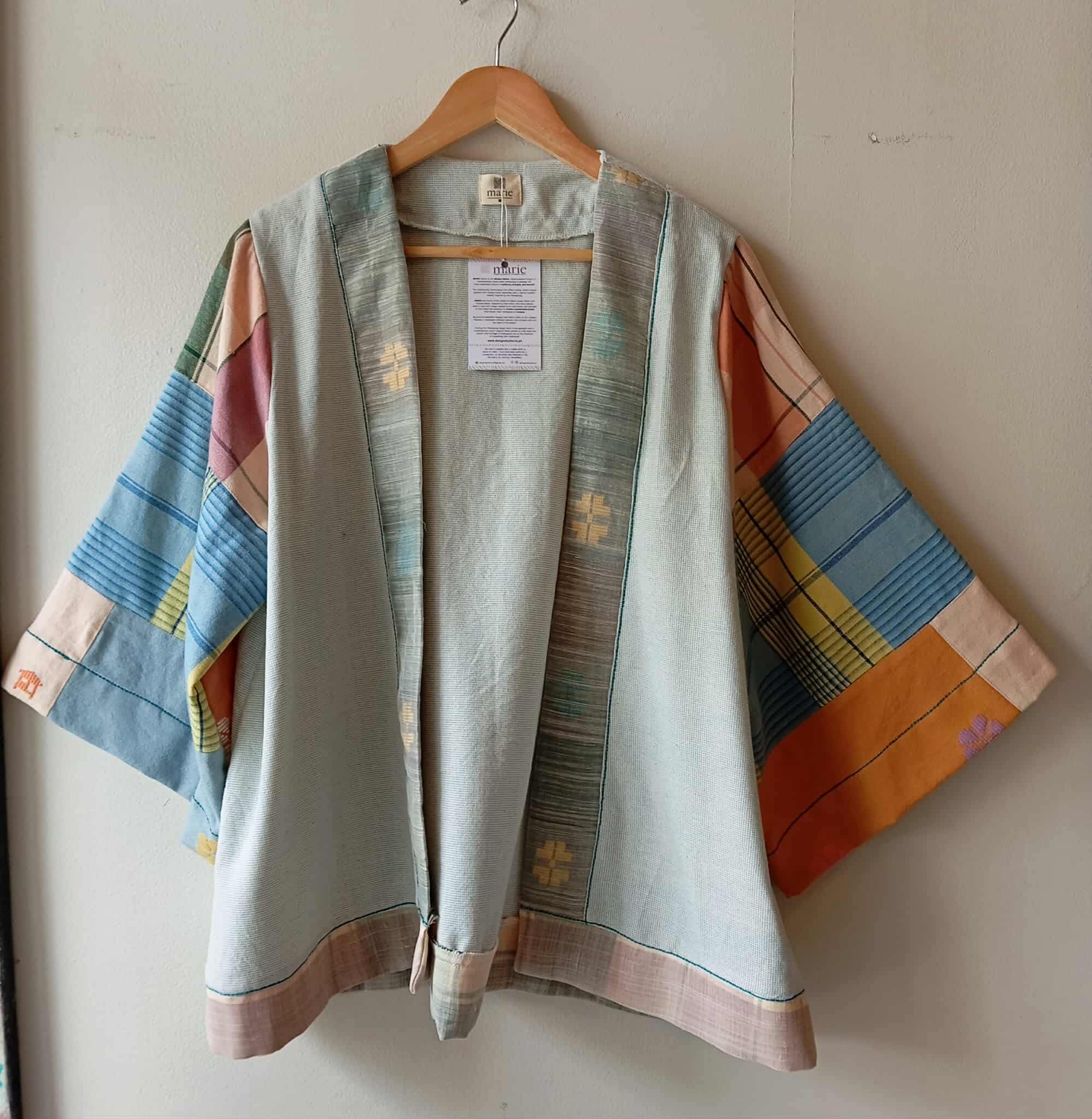 HAMILI: DUSTY BLUE W/ RETASO SLEEVES  design4 /( PIPING : PIÑA W/ AMANDA  SHEER )