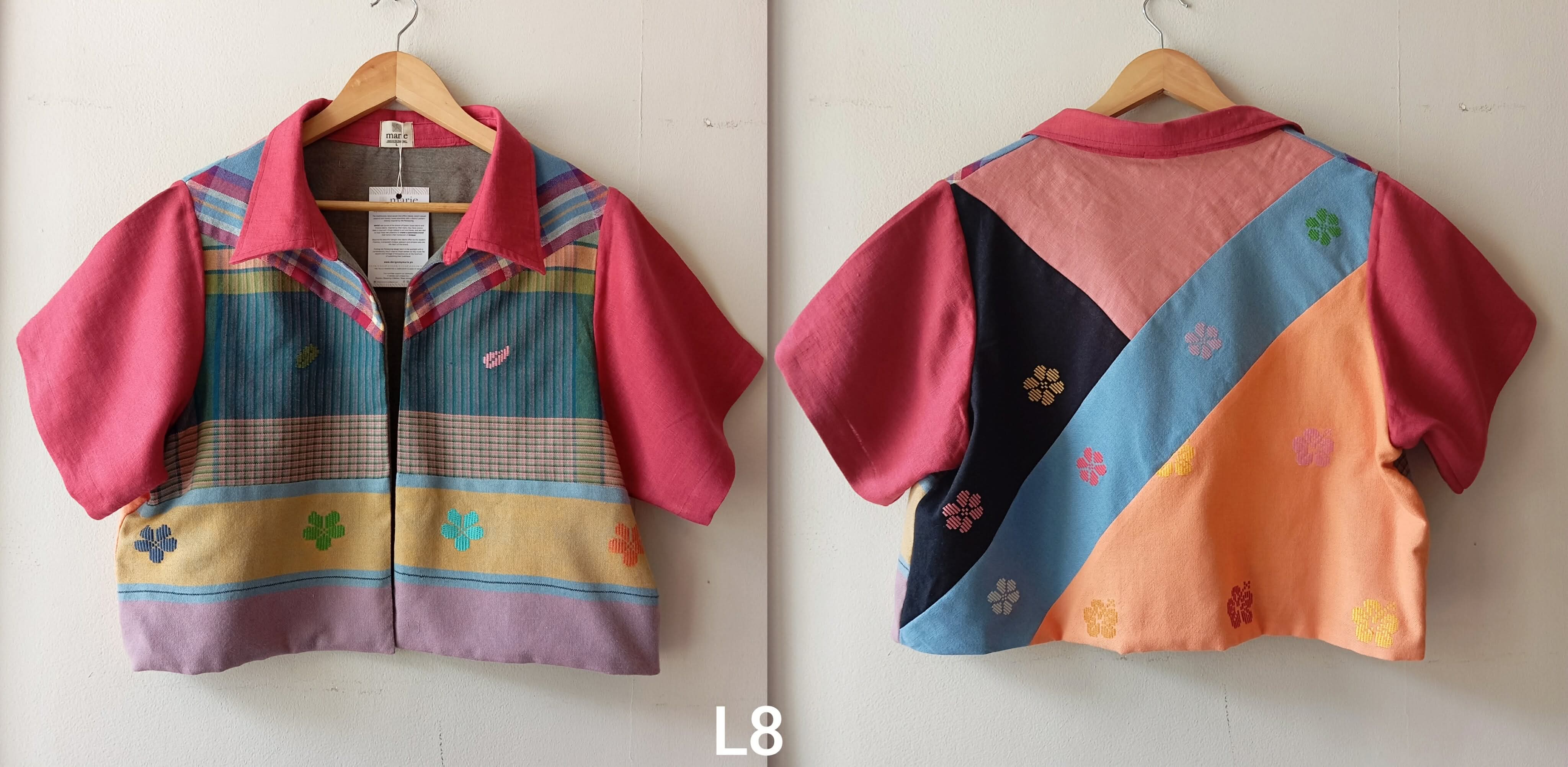 MALAYA: RETASO L8 W/ RASPBERRY RADIANCE LINEN SLEEVES & COLLAR