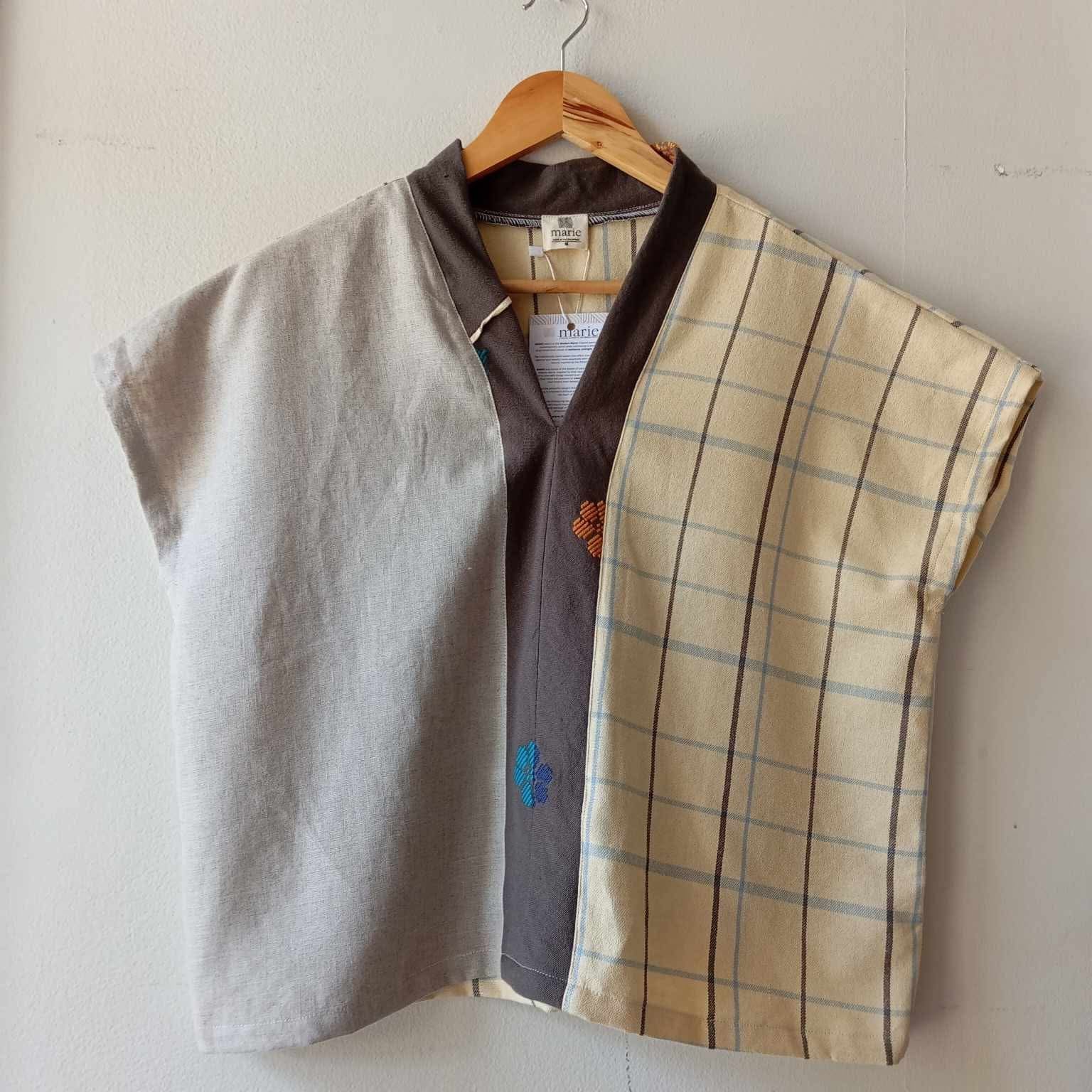 TINGADLAW: MIX LIGHT OAT LINEN / MICHELLE  W/ GREY FLOWERS BIAS*