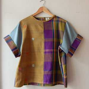 MASIGLA: MIX MUSTARD BAHAY KUBO / LILY W/ WINTER SKY LINEN SLEEVES