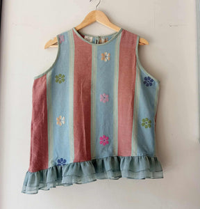 MAGANDA COLLECTION: LUISITA W/ CRYSTALS / PIÑA ( INDIGO ) RUFFLES