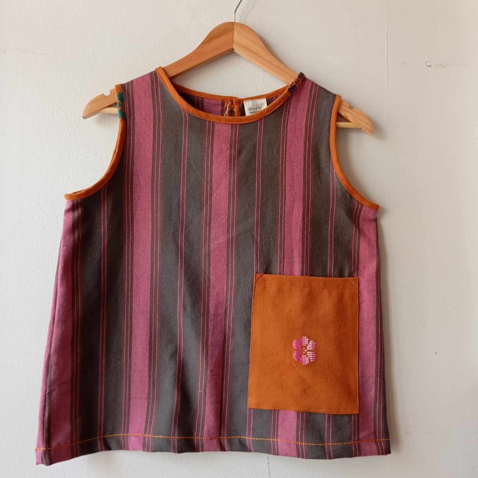 SLEEVELESS: ADRIANA W/ GLAZED GINGER FLOWERS POCKE