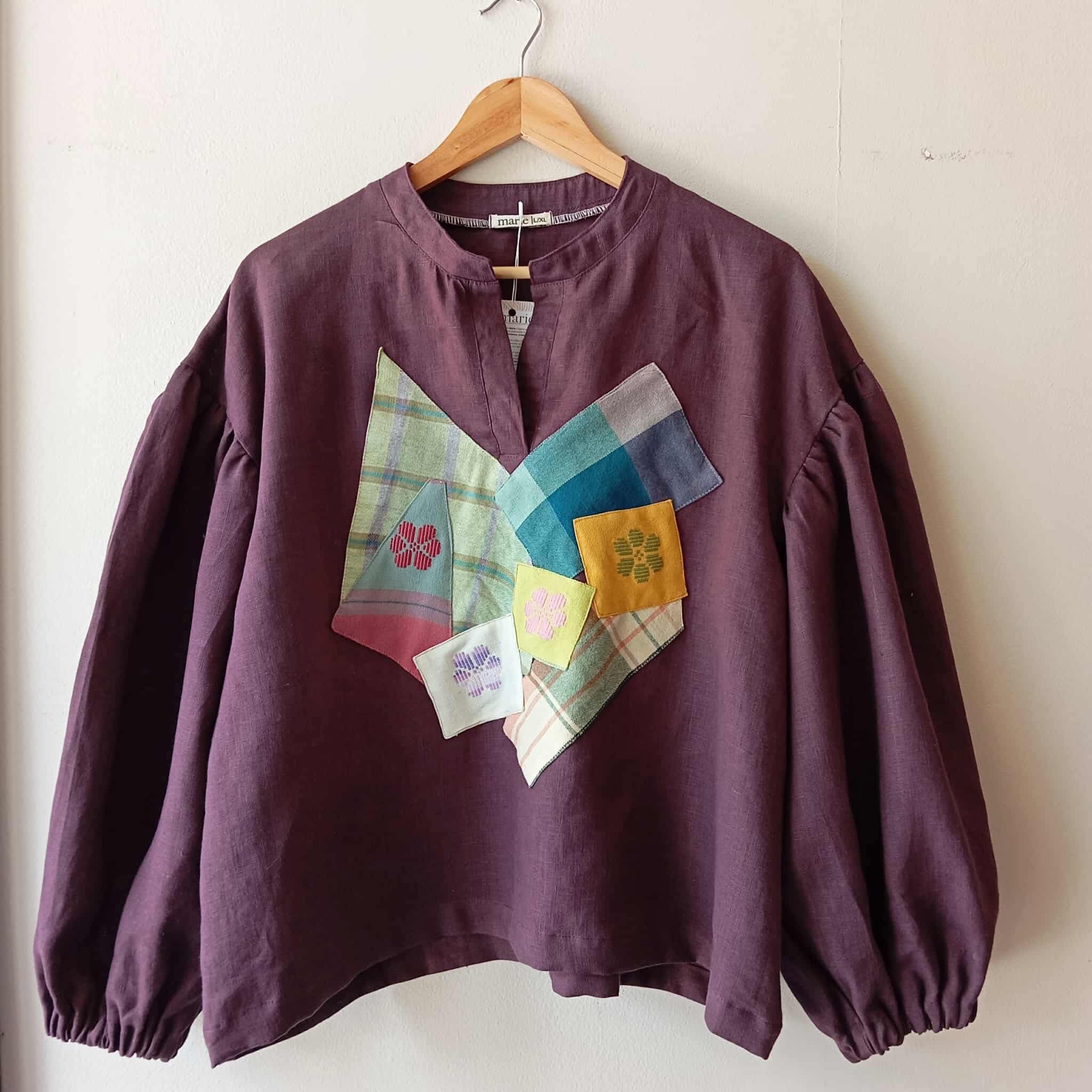 MADAYAW: ITALIAN PLUM LINEN W/ PATCHES*