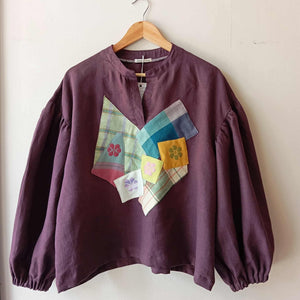 MADAYAW: ITALIAN PLUM LINEN W/ PATCHES*