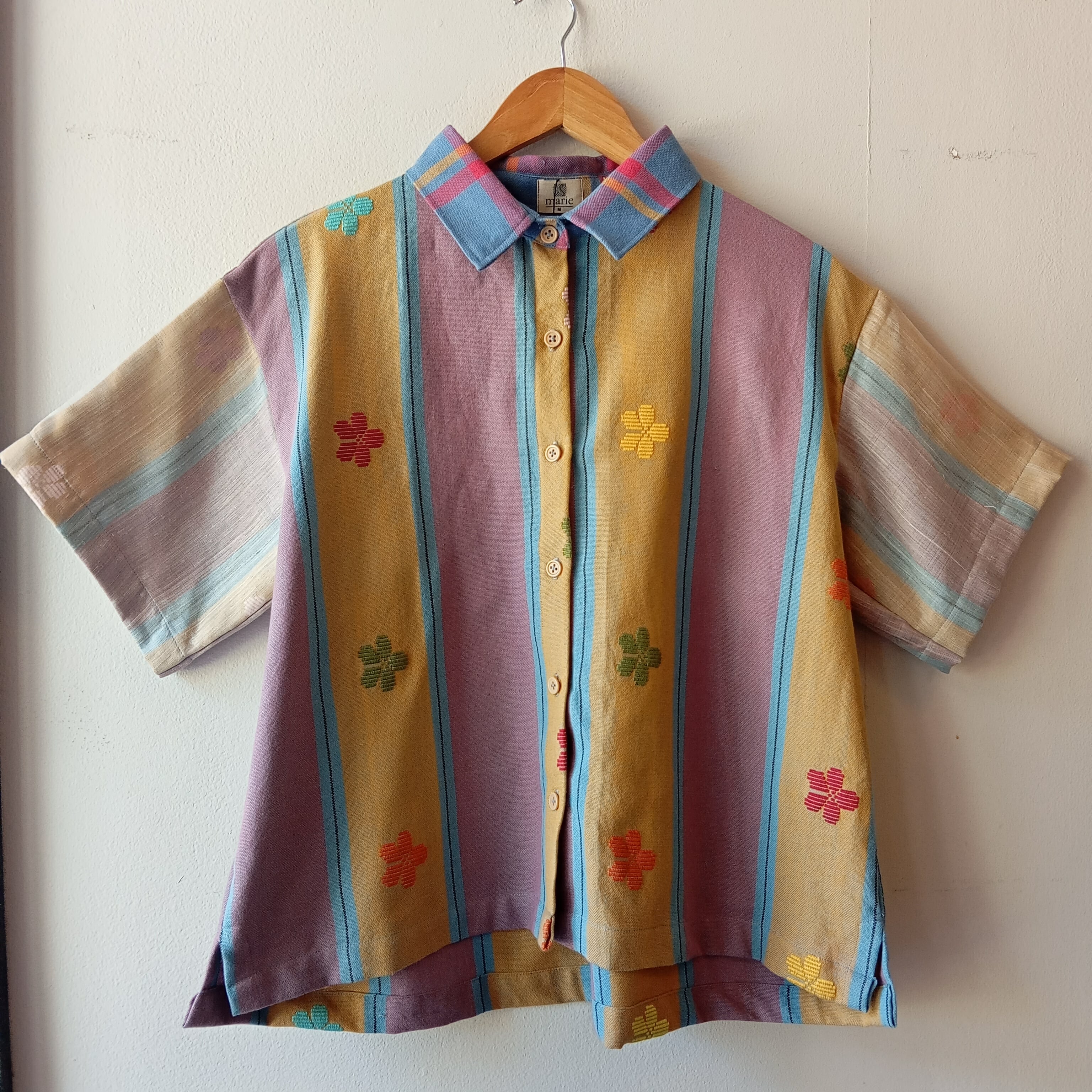 MATAHUM: MAKULAY IN ROBERTA W/ NATURAL PIÑA SLEEVES / ROBERTA SHEER / EVELYN COLLAR