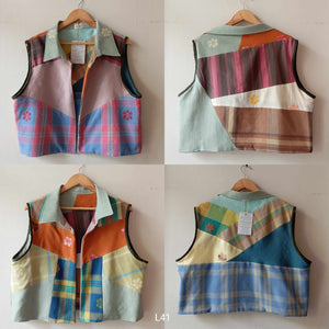 MASINING V1: REVERSIBLE L41 W/ CELADON FLOWERS COLLAR
