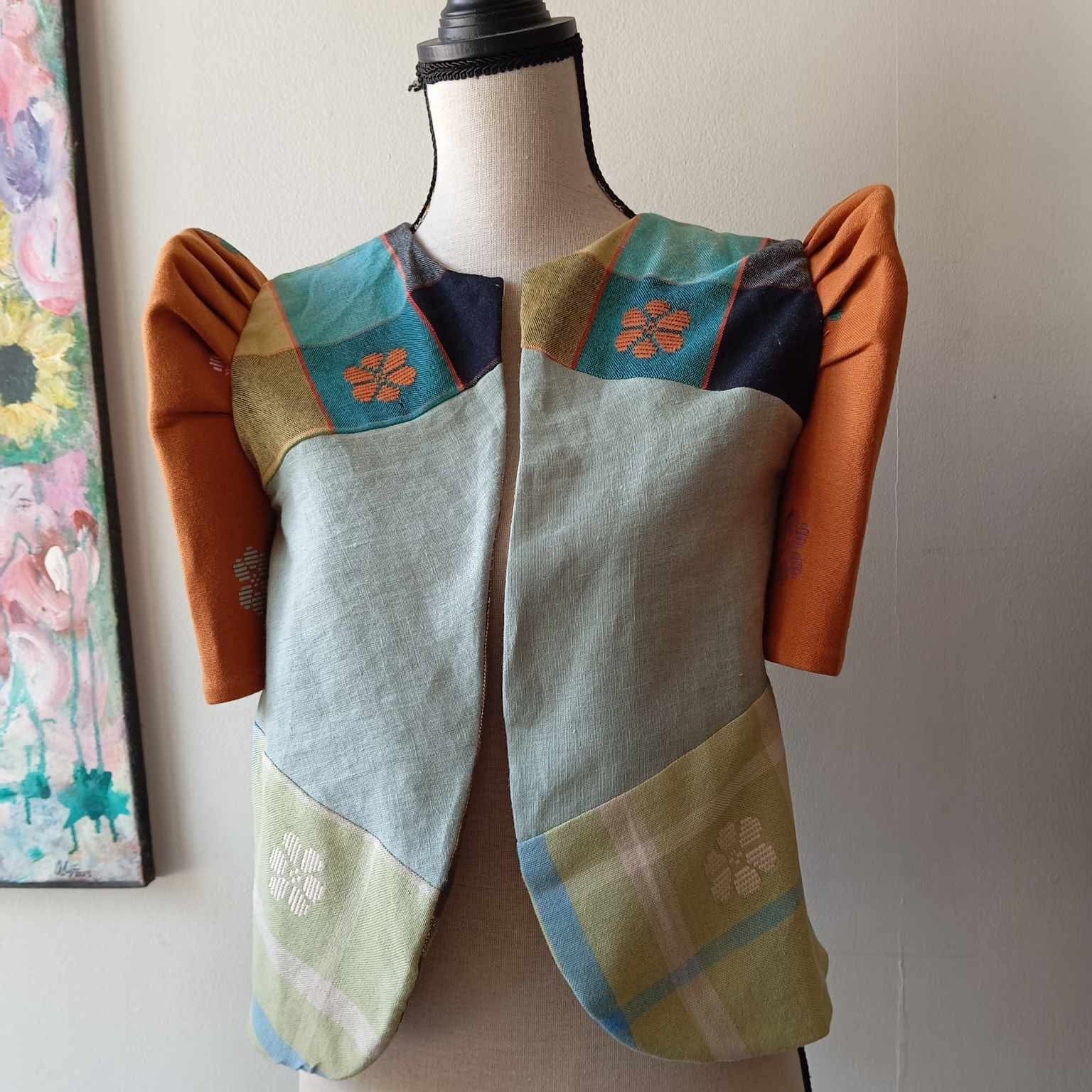 BOLERO: RETASO M38 w/ glazed ginger flowers sleeves