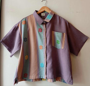 MAKULAY: MIX LETICIA V2 / SEAFOG LINEN W/ POCKET / SEAFOG LINEN SLEEVES