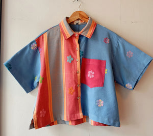 MAKULAY: MIX CELESTINA / BLUE FLOWERS W/ POCKET / BLUE FLOWERS SLEEVES