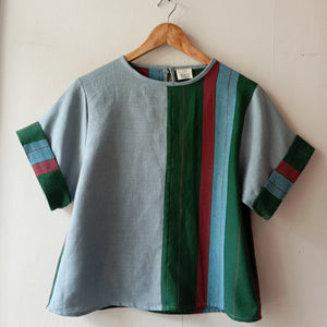 MASIGLA: MIX WINTER SKY LINEN / LIA W/ WINTER SKY LINEN SLEEVES