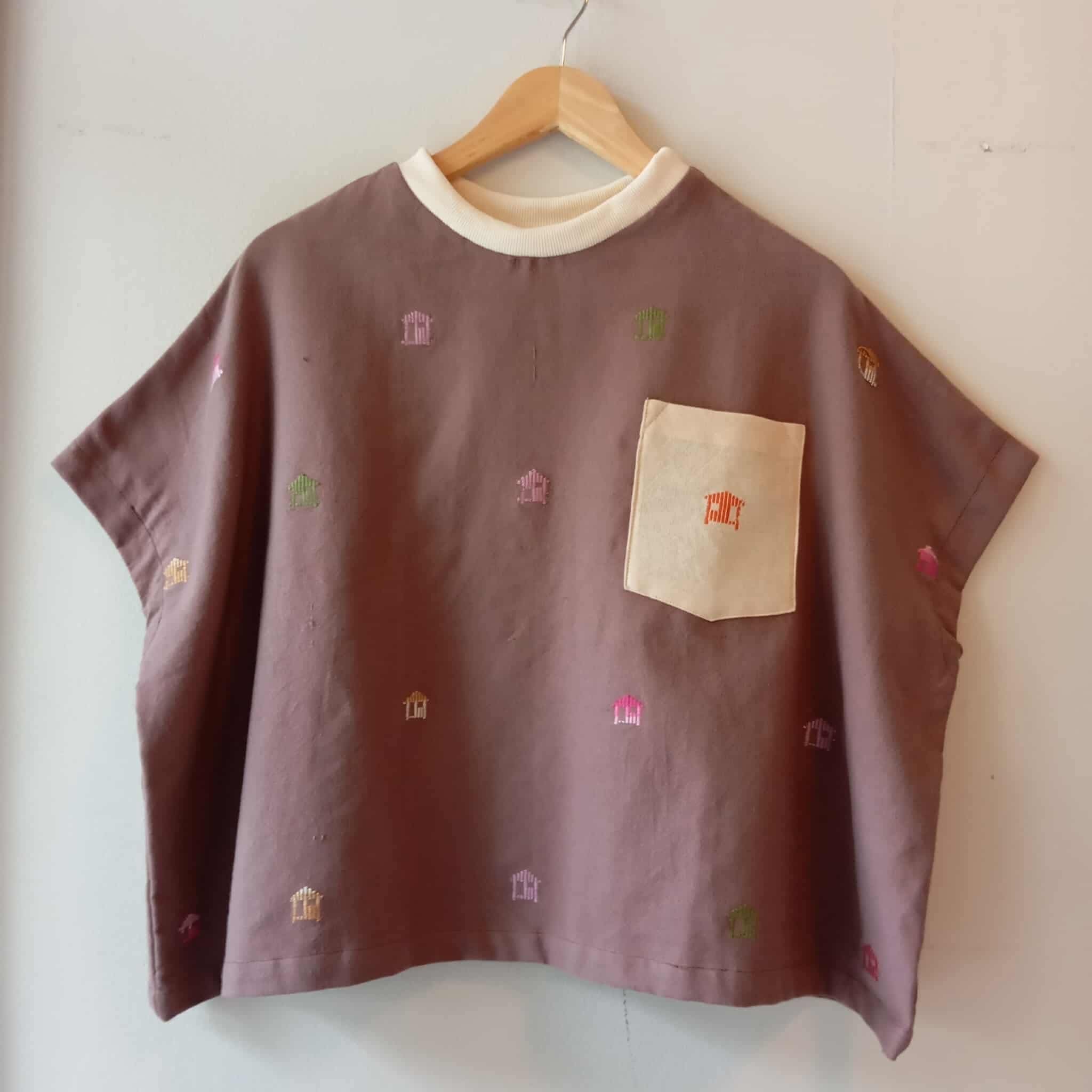 KASIYAHAN: NEW BROWN BAHAY KUBO W/ REED YELLOW MINI BAHAY KUBO POCKET /  CREAM COLLAR*