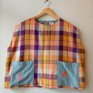 KALAYAAN: NINA W/ LIGHT DENIM BLUE FLOWERS POCKET