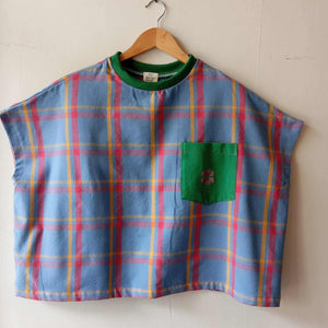 KASIYAHAN: EVELYN FULL W/ GREEN FLOWERS POCKET / GREEN COLLAR
