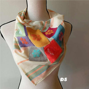SCARF: BEATRIZ W/ PATCHES*