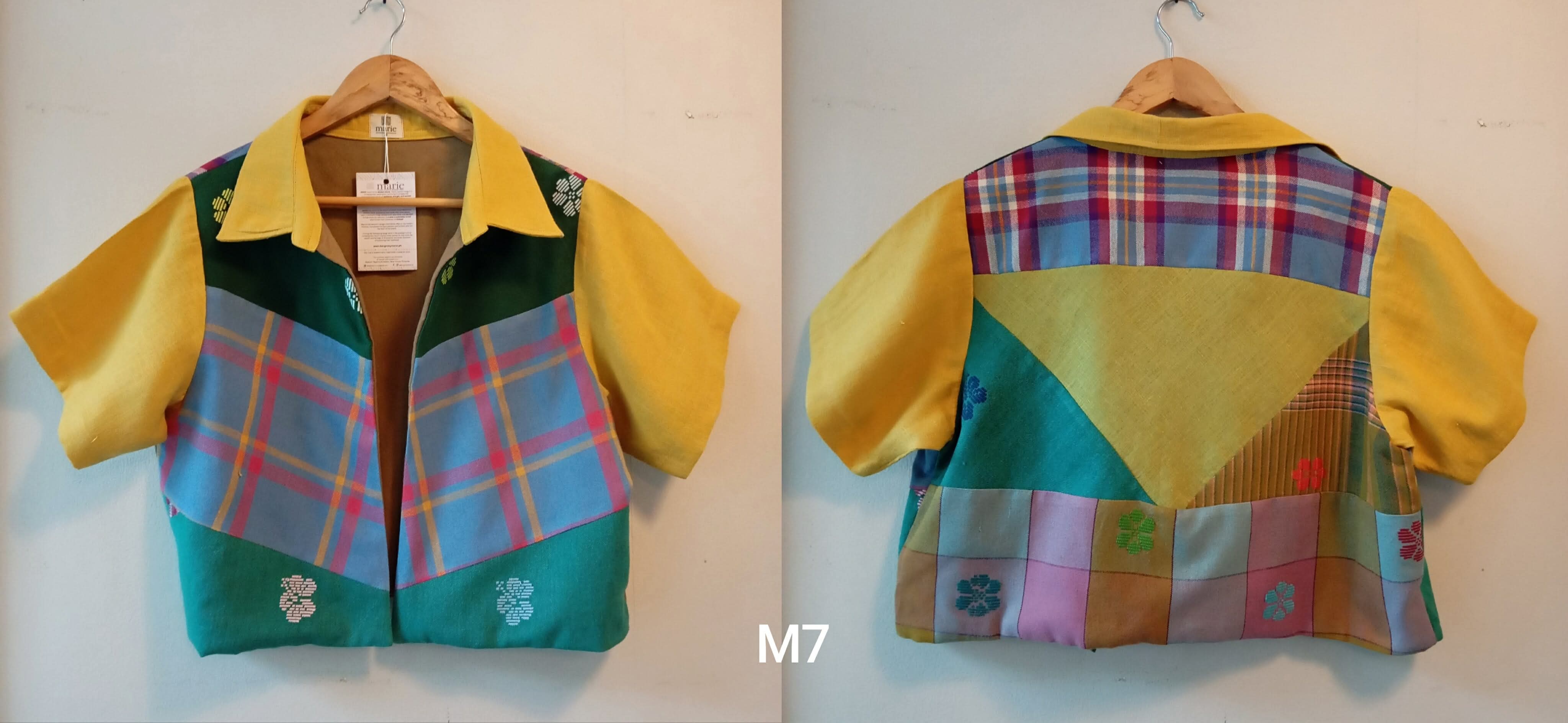 MALAYA : RETASO M7 W/ MIMOSA YELLOW LINEN SLEEVES & COLLAR