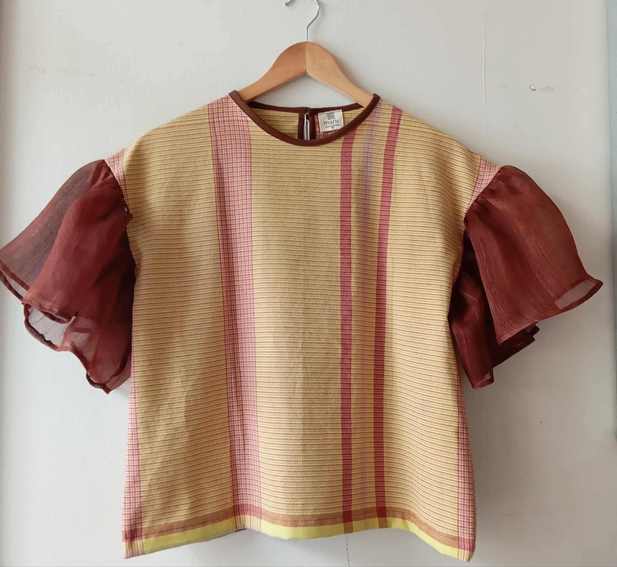 MATAHUM COLLECTION: CORAZON  IN  MELANIE W/ PIÑA ( MAHOGANY ) SLEEVES