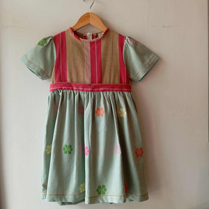 LITTLE MARIE: – INOCENCIA V2 W/ LIGHT CELADON FLOWERS SKIRT & SLEEVES*