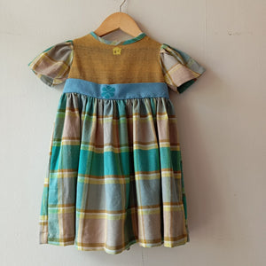 LITTLE MARIE: MUSTARD BAHAY KUBO W/ RACHELLE V1 SLEEVES & SKIRT