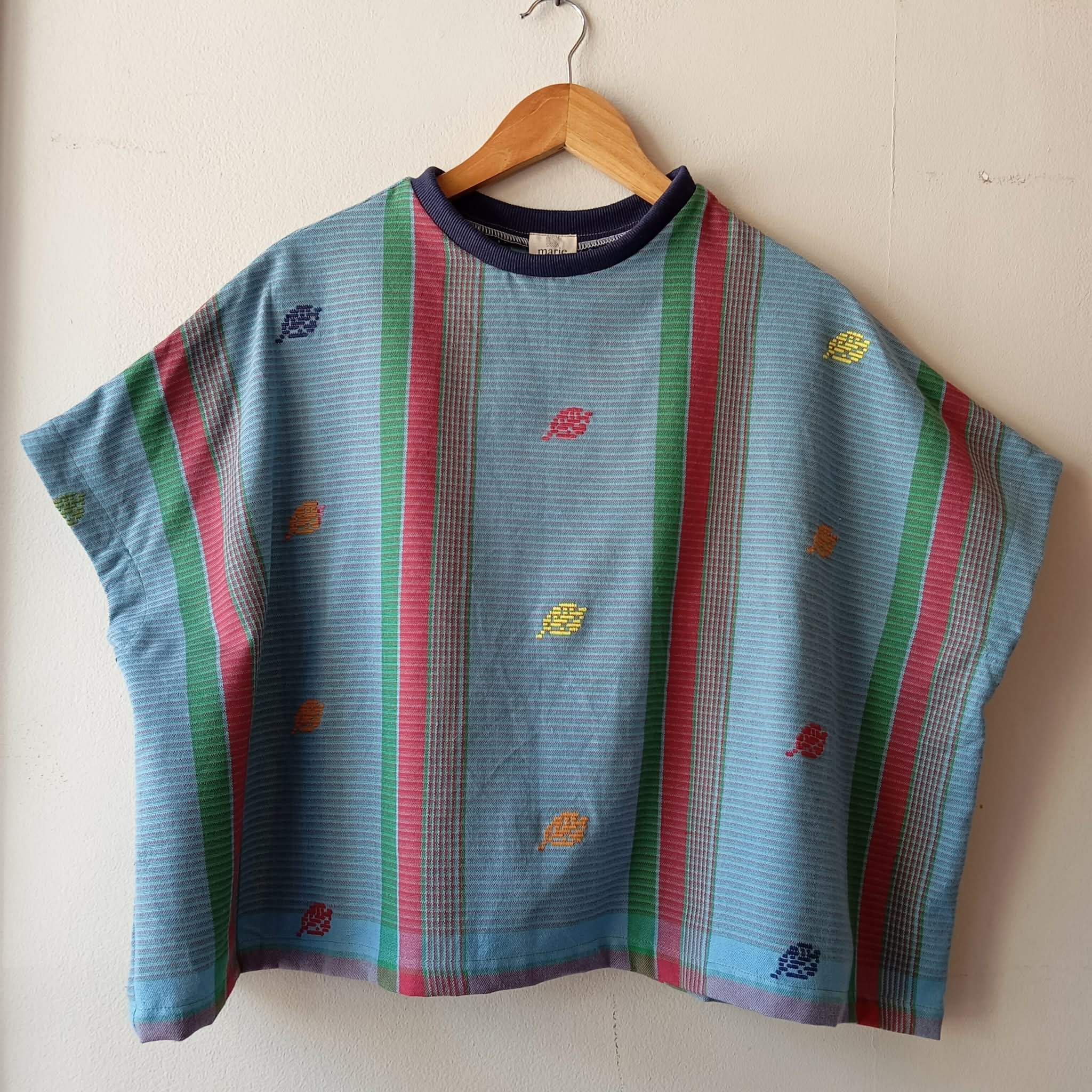 KASIYAHAN: INES W/ LEAVES FULL / NAVY BLUE COLLAR