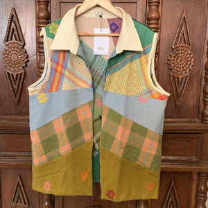 MASINING V2: REVERSIBLE L16 W/ CREAM LINEN COLLAR