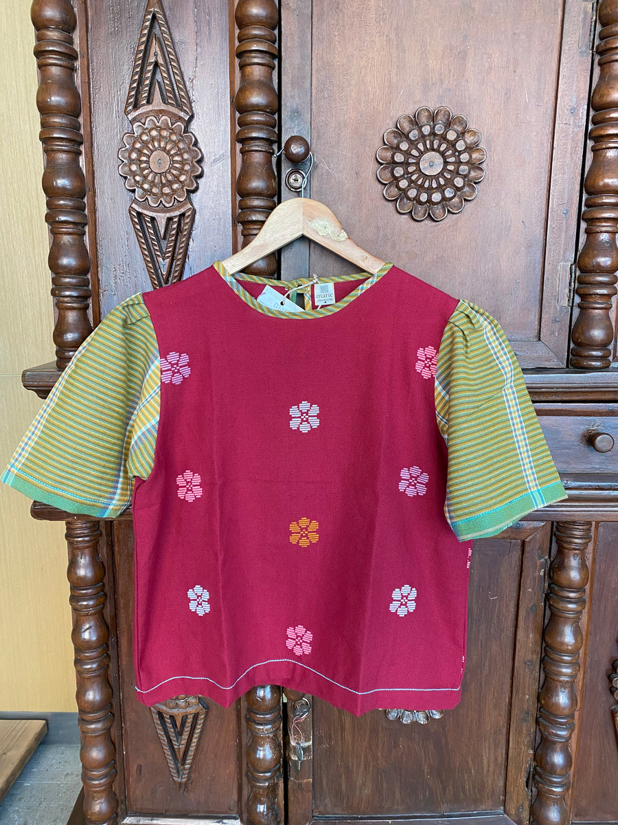 CLASSIC V1: RED FLOWERS W/ ASSUNTA V2 SLEEVES – DESIGNS BY MARIE