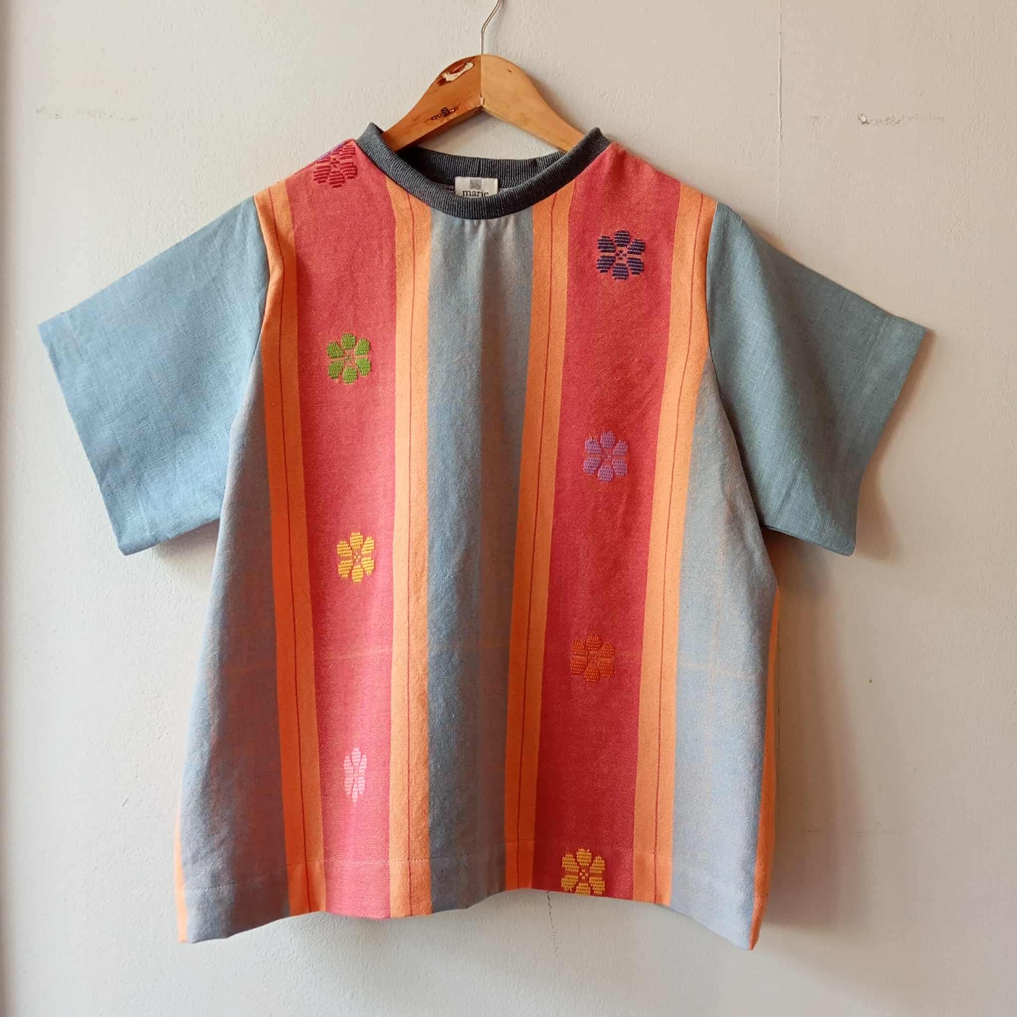 PAMANA V2: CELESTINA W/ WINTER SKY LINEN SLEEVES / GRAY COLLAR