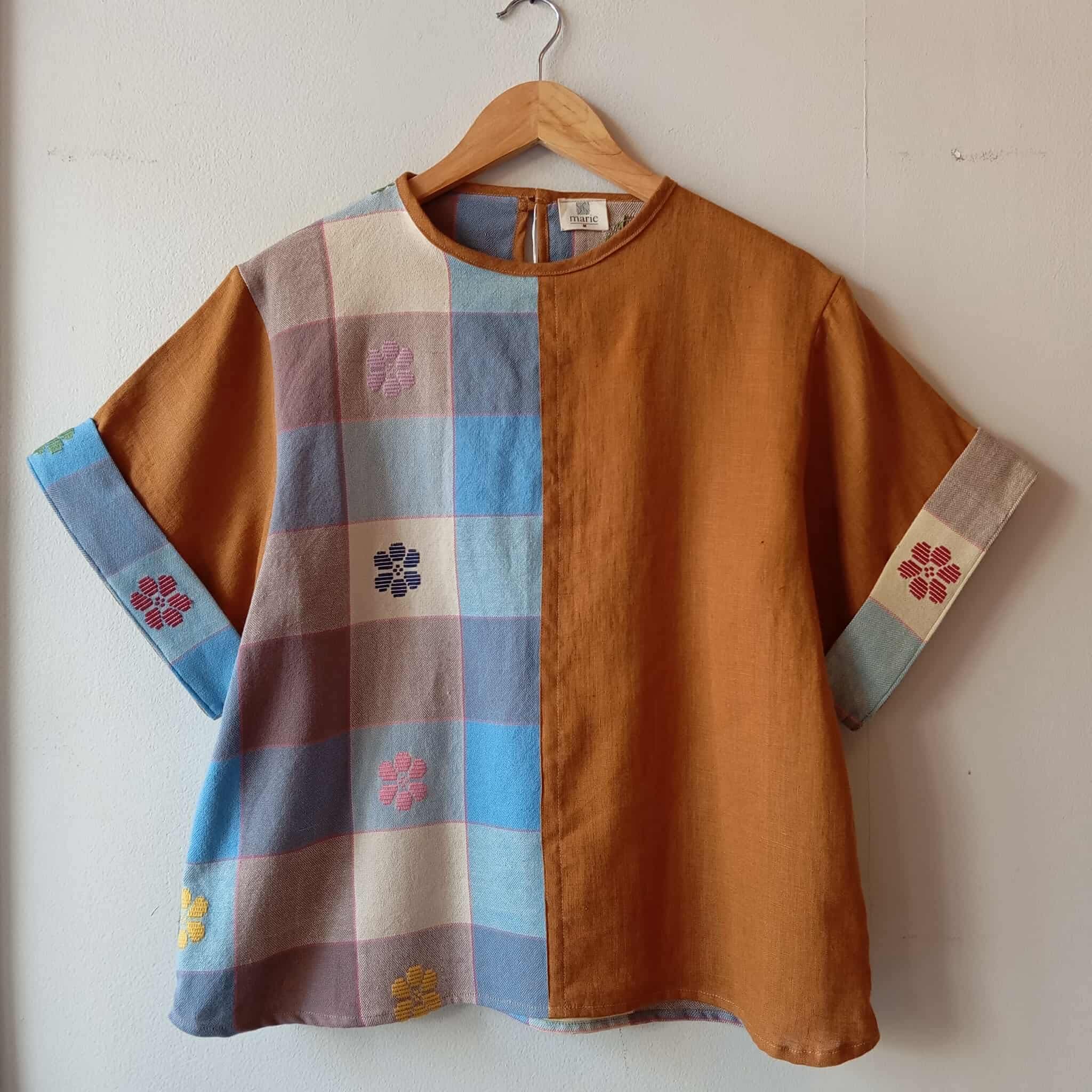 MASIGLA: MIX SAMPAGUITA / CATHAY SPICE LINEN W/ CATHAY SPICE LINEN SLEEVES *
