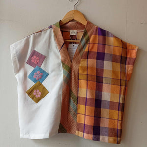 TINGADLAW: MIX WHITE LINEN / NINA W/ FLOWERS PATCHES / VERONICA BIAS
