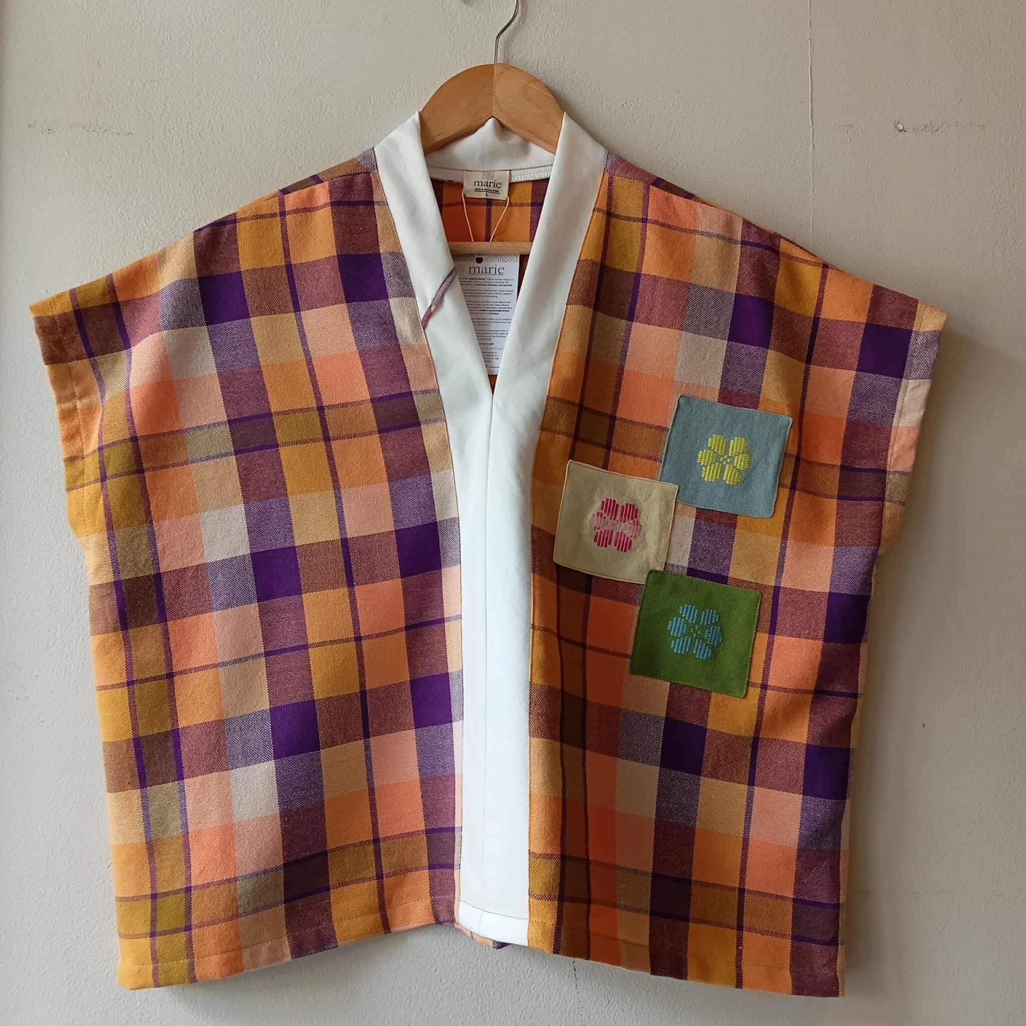 TINGADLAW: NINA FULL W/ FLOWERS PATCHES / WHITE LINEN BIAS