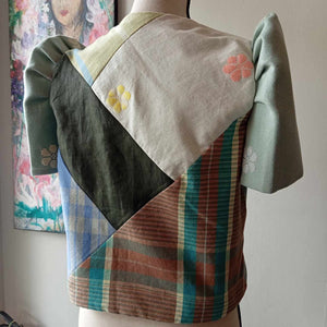BOLERO: RETASO S18 W/ CELADON FLOWERS SLEEVES