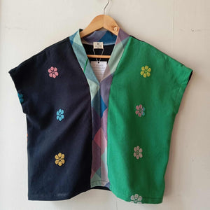 TINGADLAW: MIX BLACK FLOWERS / GREEN FLOWERS W/ ROGELIA BIAS