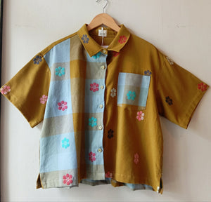 MAKULAY: MIX AMINA/ NEW OLIVE FLOWERS W/ POCKET