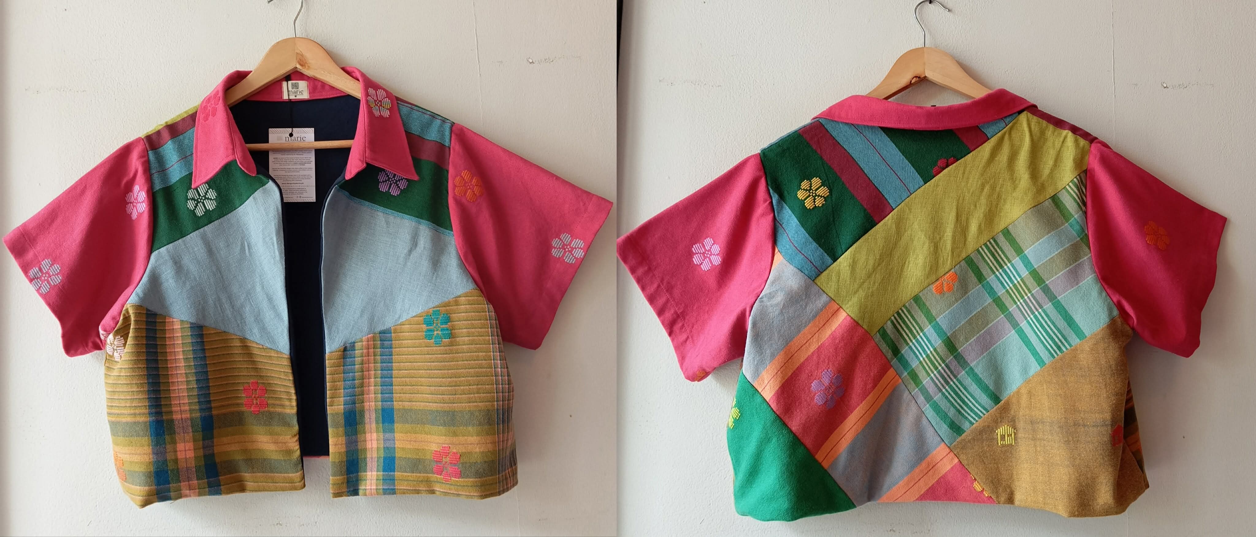 MALAYA COLLECTION: RETASO M6 W/ RED FLOWERS SLEEVES & COLLAR